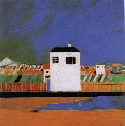 Kasimir Malevich A white house in the landscape oil painting picture wholesale